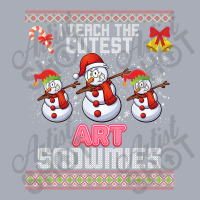 I Teach The Cutest Art Snowmies Dabbing Teacher Ugly Sweater T Shirt Tank Dress | Artistshot