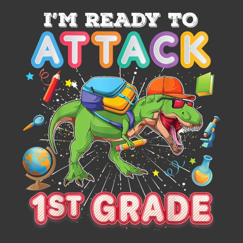 I'm Ready To Attack 1st Grade Back To School Dinosaur First T Shirt Toddler Hoodie | Artistshot