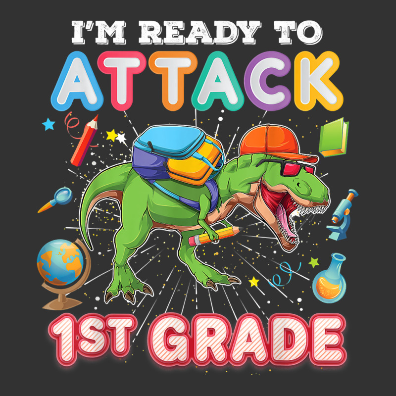 I'm Ready To Attack 1st Grade Back To School Dinosaur First T Shirt Baby Bodysuit | Artistshot