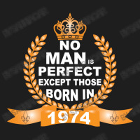 No Man Is Perfect Except Those Born In 1974 Men's 3/4 Sleeve Pajama Set | Artistshot