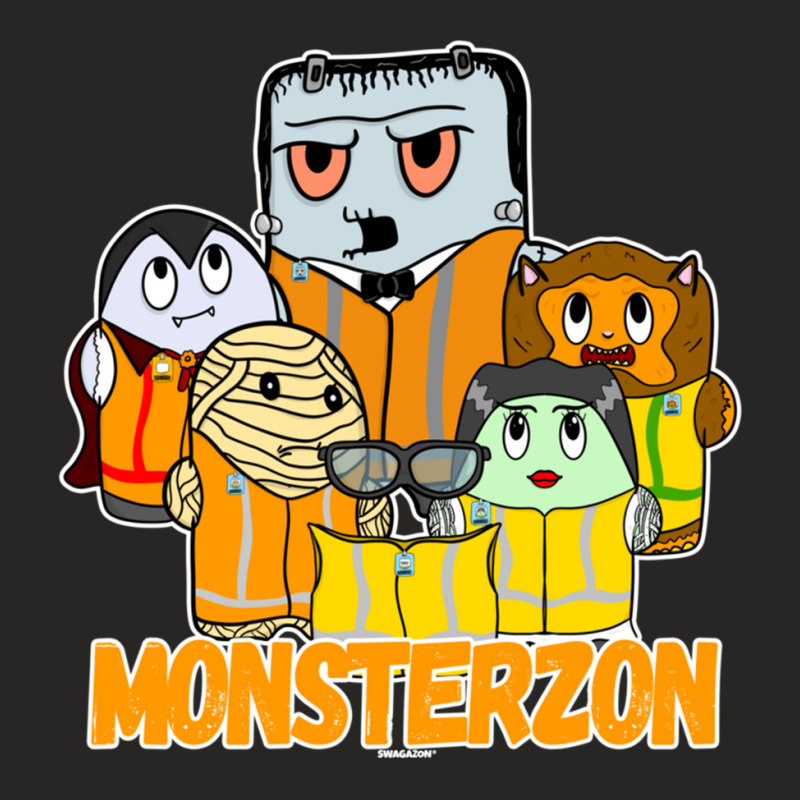 Swagazon Monsters Mummy Frankenstein Dracula Monsterzon Halloween Ladies Fitted T-Shirt by Hoang95 | Artistshot