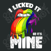 I Licked It So Its Mine Lesbian Lgbtq Rainbow Women's Triblend Scoop T-shirt | Artistshot