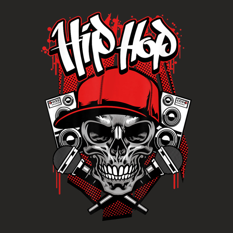 Hip Hop Skull Break Dance B-boy Beat Box Rap Ladies Fitted T-Shirt by Hoang95 | Artistshot