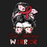 Brain Aneurysm Awareness T Shirtmessy Hair Bun Brain Aneurysm Awarenes Classic T-shirt | Artistshot