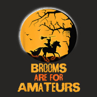 Horse Brooms Are For Amateurs Funny Halloween Horse Lover Ladies Fitted T-shirt | Artistshot