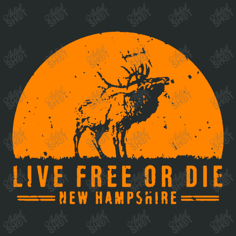 Live Free Or Die New Hampshire Women's Triblend Scoop T-shirt by SuryaArt | Artistshot