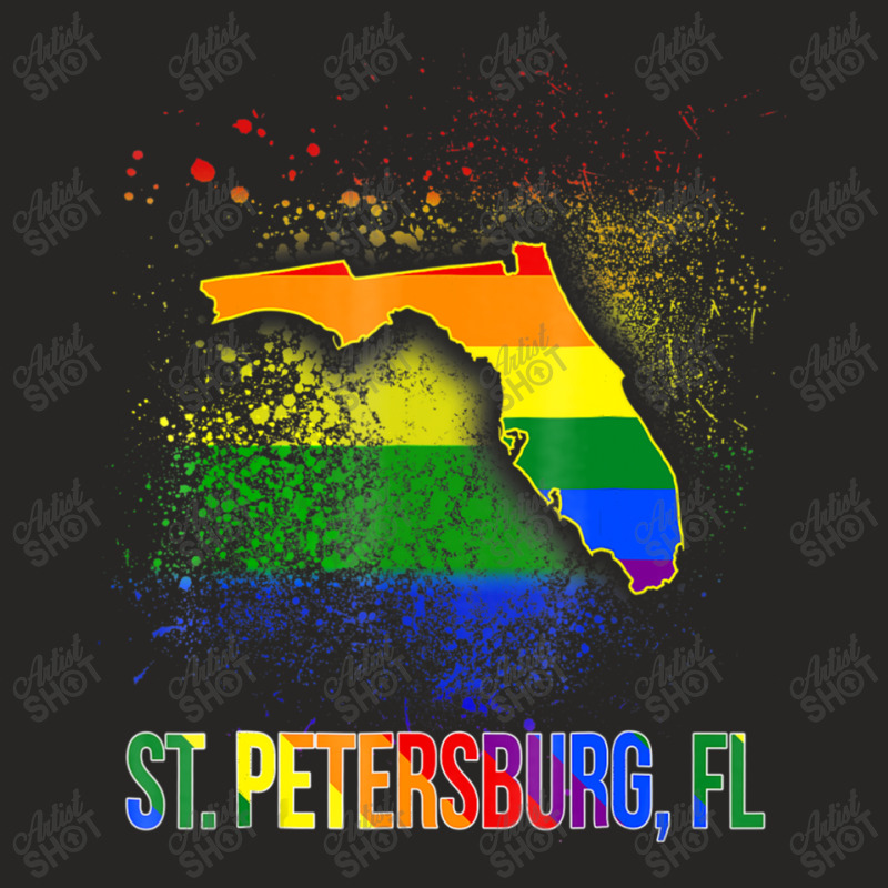 St Petersburg Florida Lgbt Pride Ladies Fitted T-Shirt by GarrickElzea | Artistshot