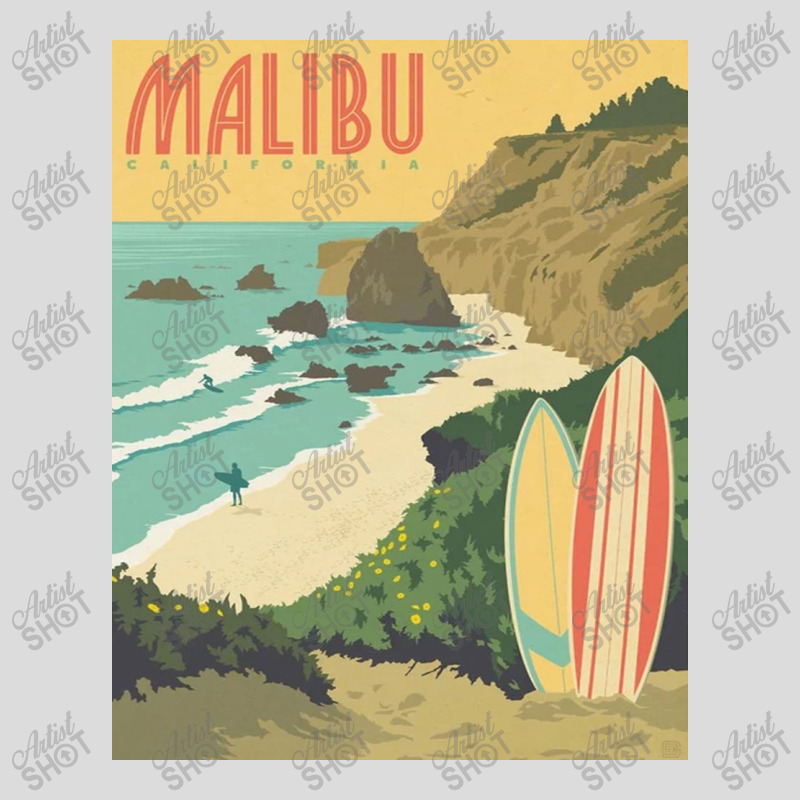 Malibu Calivornia Beach Men's Polo Shirt by Mariartin | Artistshot