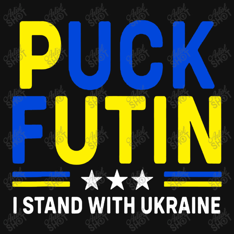 Puck Futin I Stand With Flag Support Baby Bibs | Artistshot