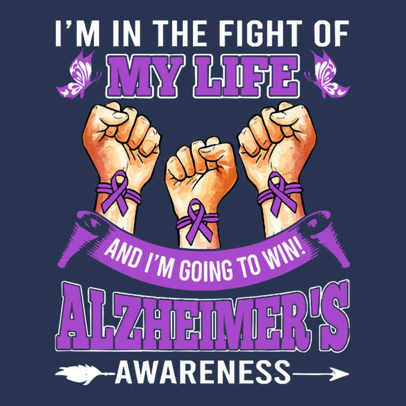 Alzheimers Awareness In The Fight T  Shirt Alzheimer's Awareness In Th Ladies Denim Jacket by biscuitsregularly | Artistshot