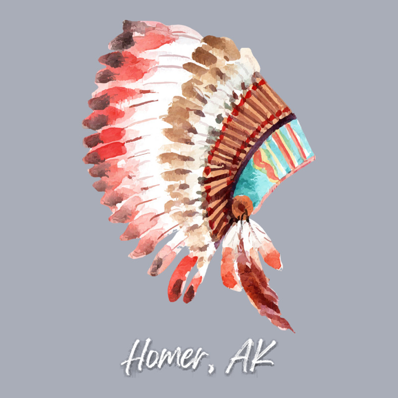 Native Indian Tribal Headdress Art T  Shirt Homer Alaska Watercolor Na Tank Dress by sliceshit | Artistshot