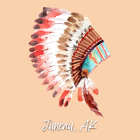 Native Indian Tribal Headdress Art T  Shirt Juneau Alaska Watercolor N Cropped Hoodie | Artistshot