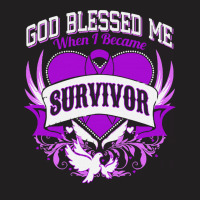 Alzheimers Awareness T  Shirt God Blessed Me When I Became Survivor Al T-shirt | Artistshot