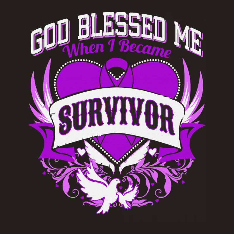 Alzheimers Awareness T  Shirt God Blessed Me When I Became Survivor Al Tank Top | Artistshot