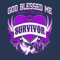 Alzheimers Awareness T  Shirt God Blessed Me When I Became Survivor Al Men Denim Jacket | Artistshot