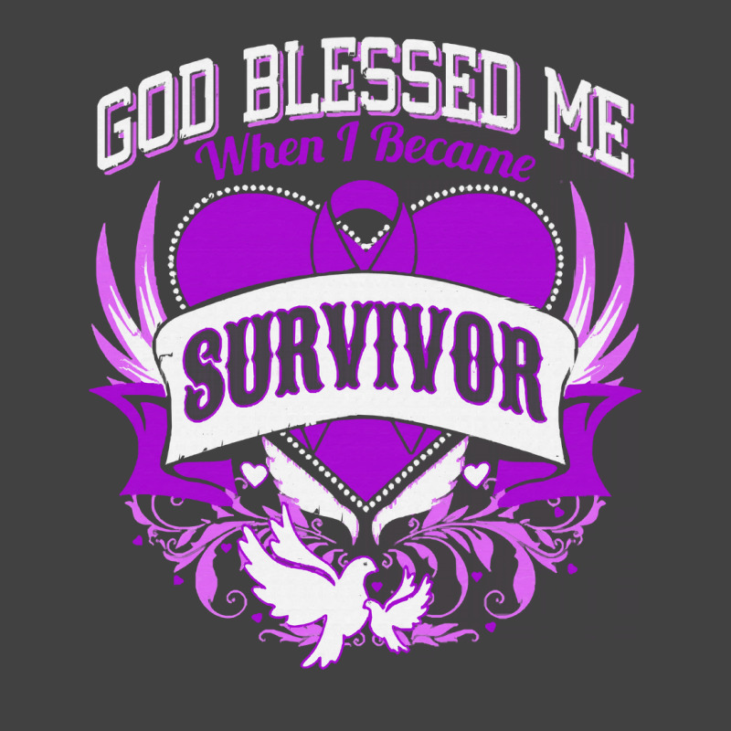 Alzheimers Awareness T  Shirt God Blessed Me When I Became Survivor Al Vintage T-shirt | Artistshot