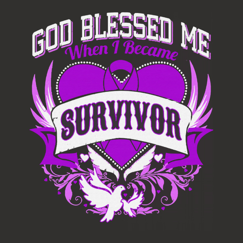 Alzheimers Awareness T  Shirt God Blessed Me When I Became Survivor Al Champion Hoodie | Artistshot