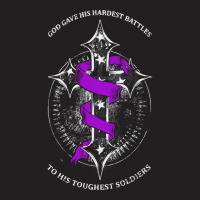 Alzheimers Awareness T  Shirt God Gave His Hardest Battles Toughest So T-shirt | Artistshot