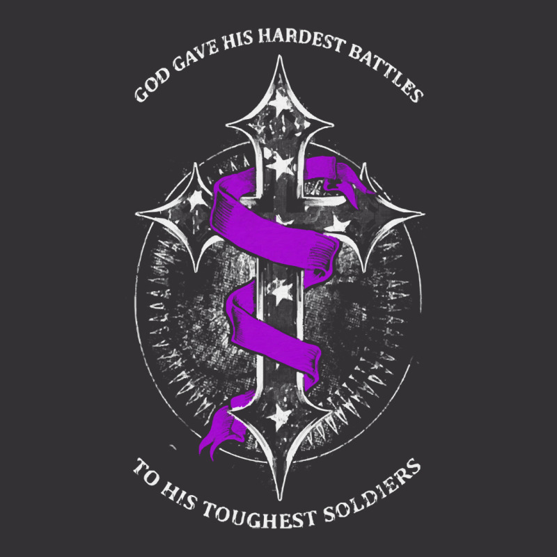 Alzheimers Awareness T  Shirt God Gave His Hardest Battles Toughest So Vintage Short | Artistshot