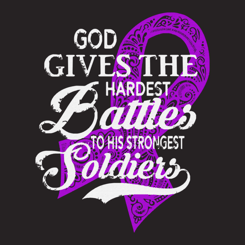 Alzheimers Awareness T  Shirt God Gives The Hardest Battles Strongest Vintage Cap | Artistshot