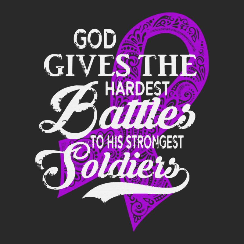 Alzheimers Awareness T  Shirt God Gives The Hardest Battles Strongest Printed Hat | Artistshot