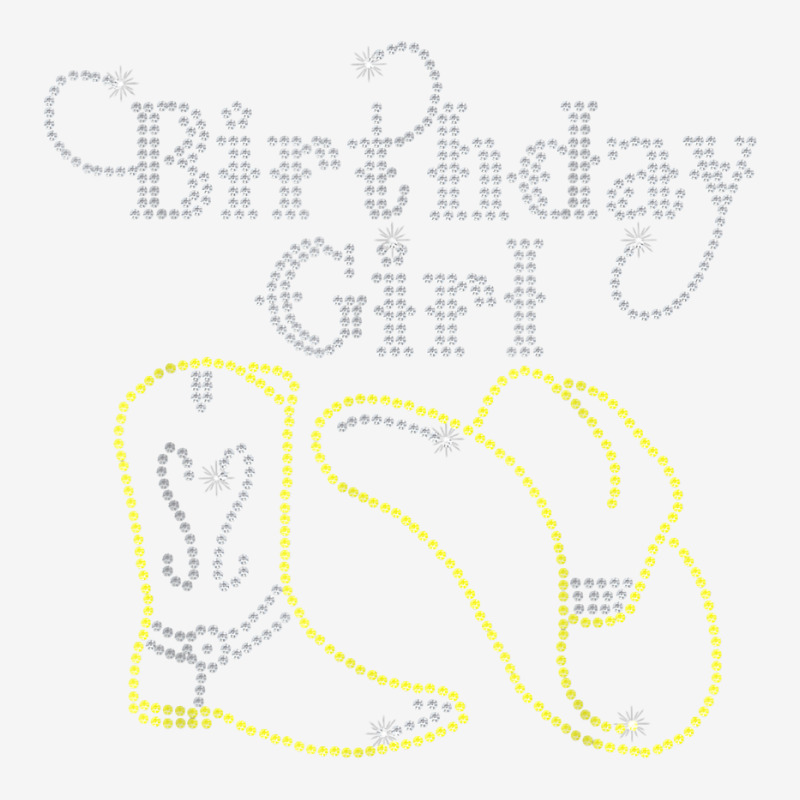 Birthday Girl With Boot And Cowboy Hat Bling Rhinestone T Shirt Adjustable Cap by agueron | Artistshot