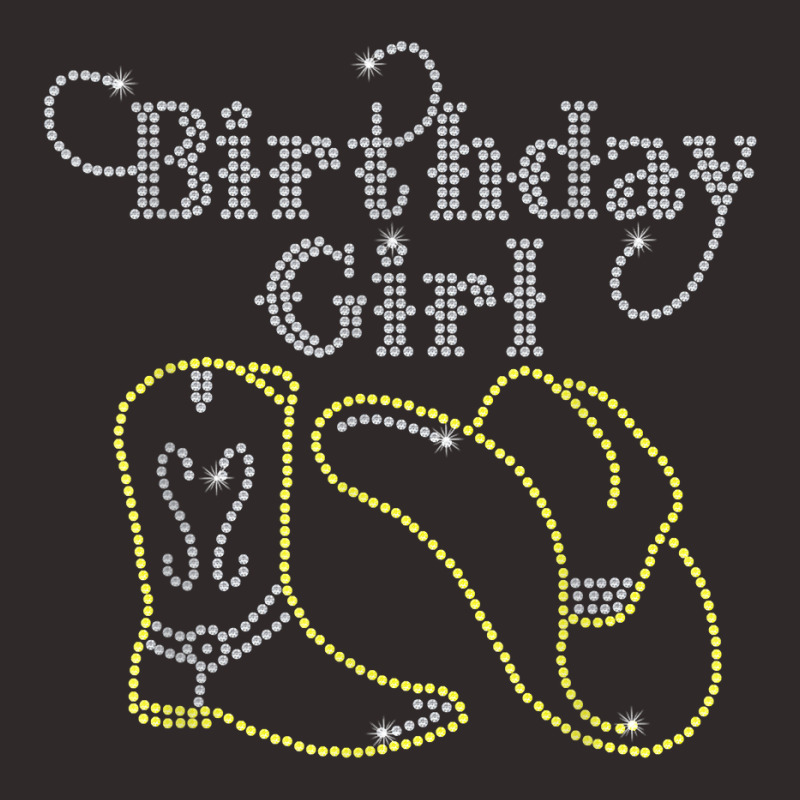 Birthday Girl With Boot And Cowboy Hat Bling Rhinestone T Shirt Racerback Tank by agueron | Artistshot