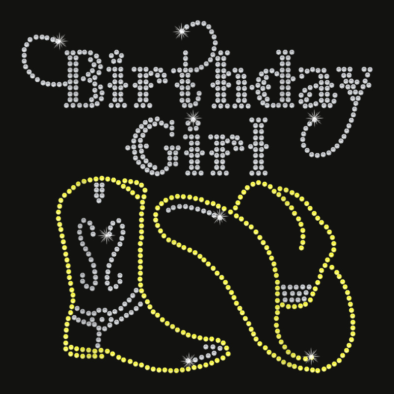 Birthday Girl With Boot And Cowboy Hat Bling Rhinestone T Shirt Scorecard Crop Tee by agueron | Artistshot