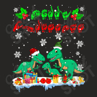 Merry Christmas Cute Xmas T Rex Asl Sign Language Family T Shirt Ladies Fitted T-shirt | Artistshot