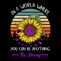 Alzheimers Awareness T  Shirt In A World Where Anything Be Strong Sunf Adjustable Cap | Artistshot