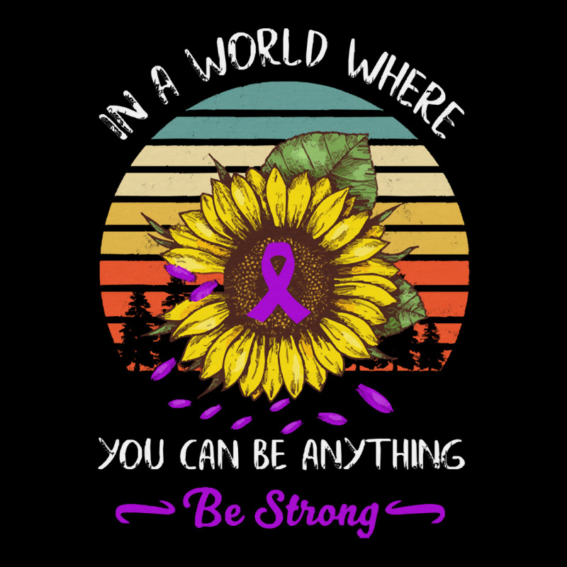 Alzheimers Awareness T  Shirt In A World Where Anything Be Strong Sunf Adjustable Cap | Artistshot