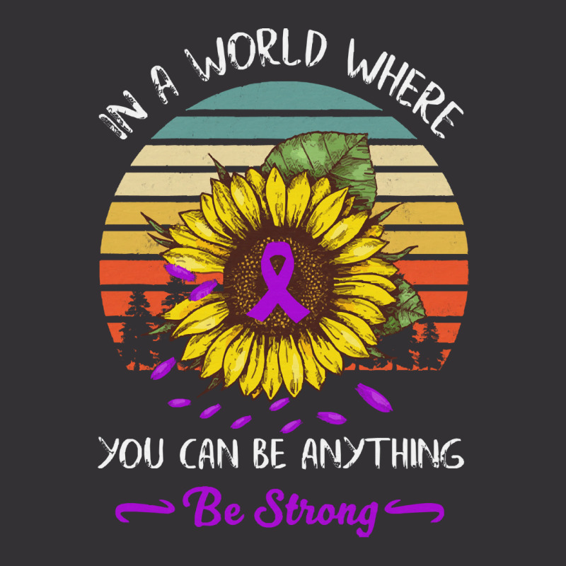 Alzheimers Awareness T  Shirt In A World Where Anything Be Strong Sunf Vintage Short | Artistshot