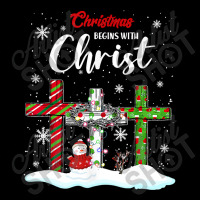 Christmas Begins With Christ Snowman Christian Cross Xmas T Shirt Zipper Hoodie | Artistshot