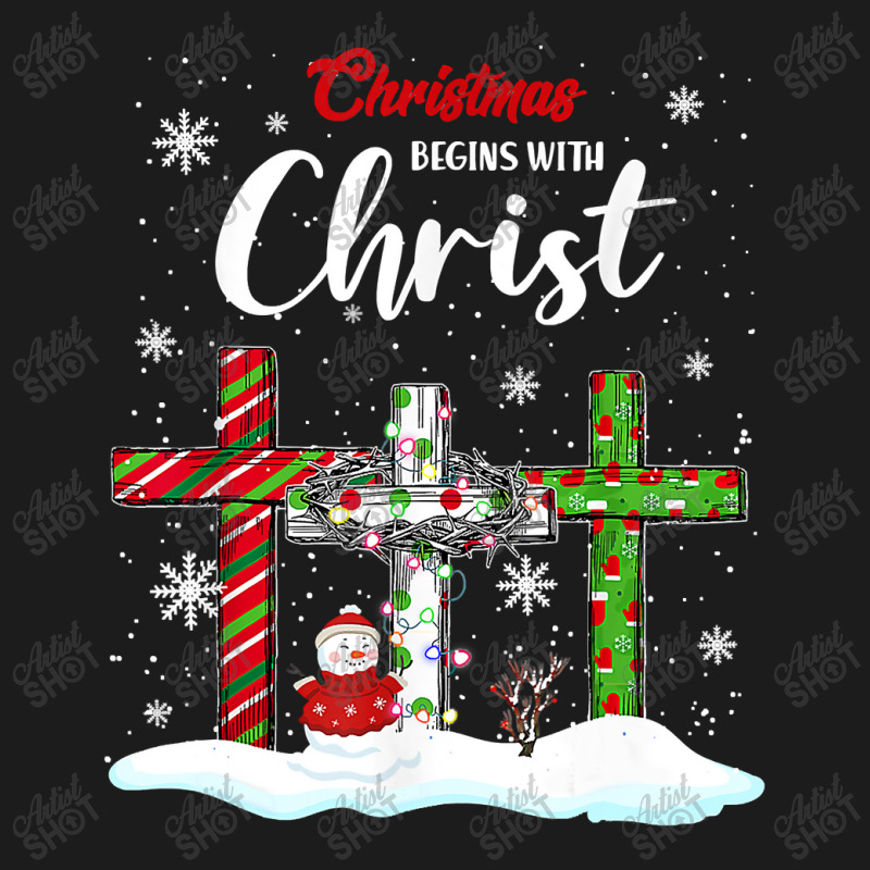 Christmas Begins With Christ Snowman Christian Cross Xmas T Shirt Hoodie & Jogger set by Mark_Liegerot | Artistshot