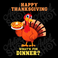 Happy Thanksgiving Turkey Arrives Carrying A Pie For Dinner T Shirt Cropped Hoodie | Artistshot