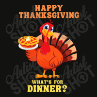 Happy Thanksgiving Turkey Arrives Carrying A Pie For Dinner T Shirt Scorecard Crop Tee | Artistshot