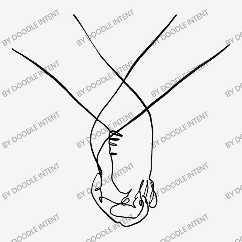 Romantic Holding Hands One Line Art Baby Bibs by Doodle Intent | Artistshot