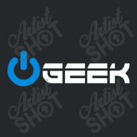 Geek (power On Button) Crewneck Sweatshirt | Artistshot