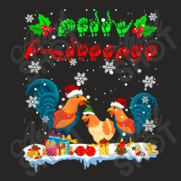 Merry Christmas Cute Chicken Farmer Asl Sign Language Family T Shirt Ladies Fitted T-shirt | Artistshot