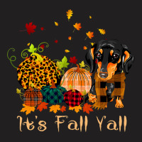 Dachshund Doxie Its Fall Yall Dachshund Pumpkin Dog Thanksgiving Costu T-shirt | Artistshot