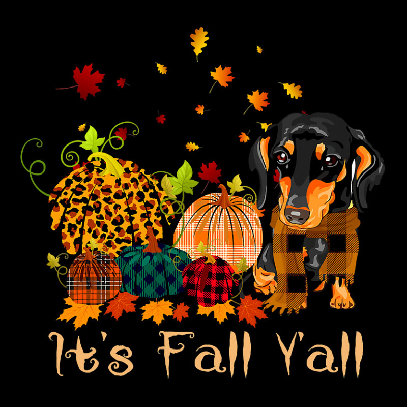 Dachshund Doxie Its Fall Yall Dachshund Pumpkin Dog Thanksgiving Costu Men's 3/4 Sleeve Pajama Set | Artistshot