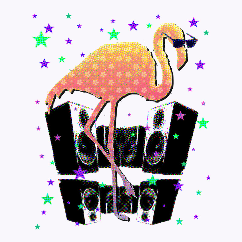 Flamingo With Sunglasses Speakers Stars Funny Dance Club Tank Top by golferu | Artistshot