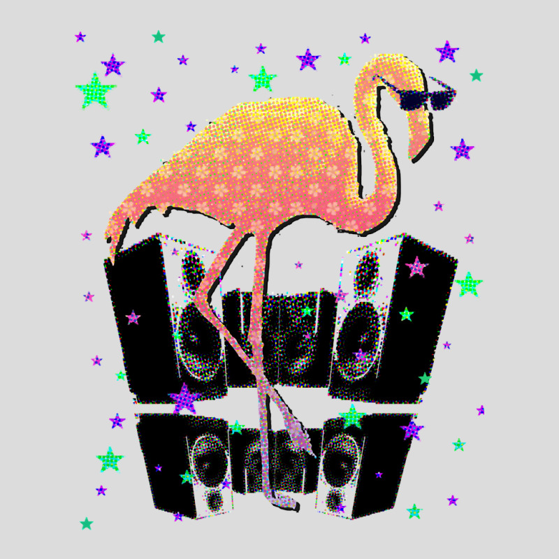 Flamingo With Sunglasses Speakers Stars Funny Dance Club Men's Polo Shirt by golferu | Artistshot