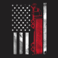 Us American Flag Semi Truck Driver 18 Wheeler Trucker Gift T Shirt T-shirt | Artistshot