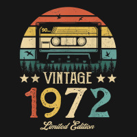 Vintage 1972 Retro Cassette 1972 50th Birthday 50 Years Old T Shirt Medium-length Apron | Artistshot