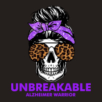 Alzheimers Unbreakable Alzheimer Warrior Skull Halloweenfor Woman 22 A Tank Top | Artistshot