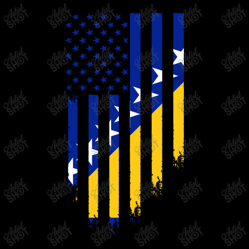 Bosnia And Herzegovina American Flag | Bosnian Roots Fleece Short by John Phillips | Artistshot