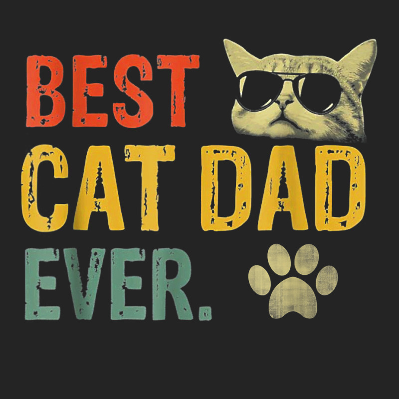 Vintage Best Cat Dad Ever T Shirt Cat Daddy Gift T Shirt 3/4 Sleeve Shirt | Artistshot