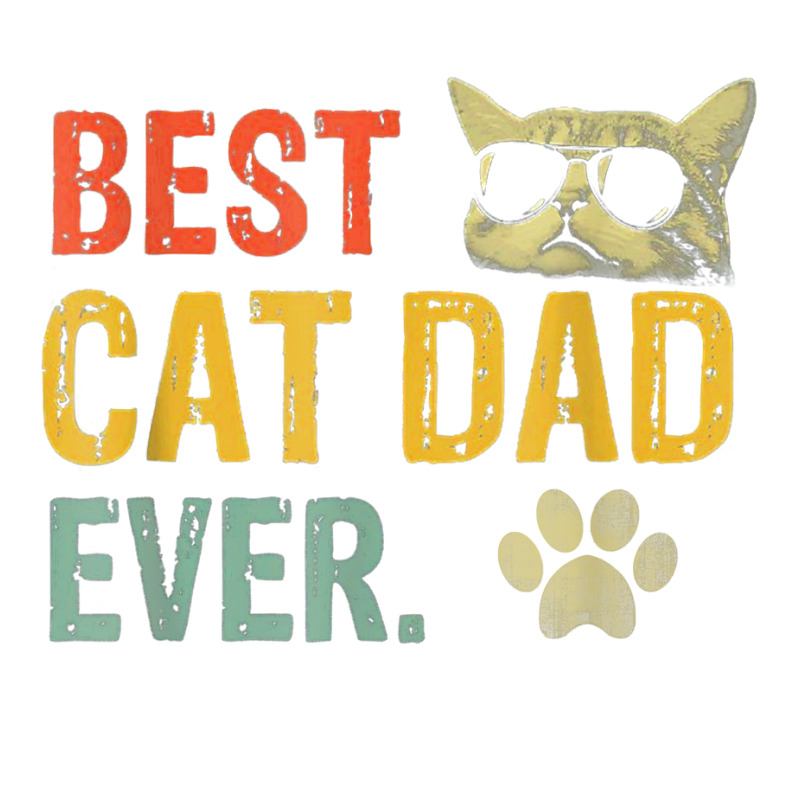 Vintage Best Cat Dad Ever T Shirt Cat Daddy Gift T Shirt Men's T-shirt Pajama Set | Artistshot