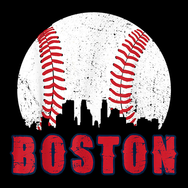 Vintage Boston Skyline Baseball Throwback For Red Game Day T Shirt Zipper Hoodie | Artistshot